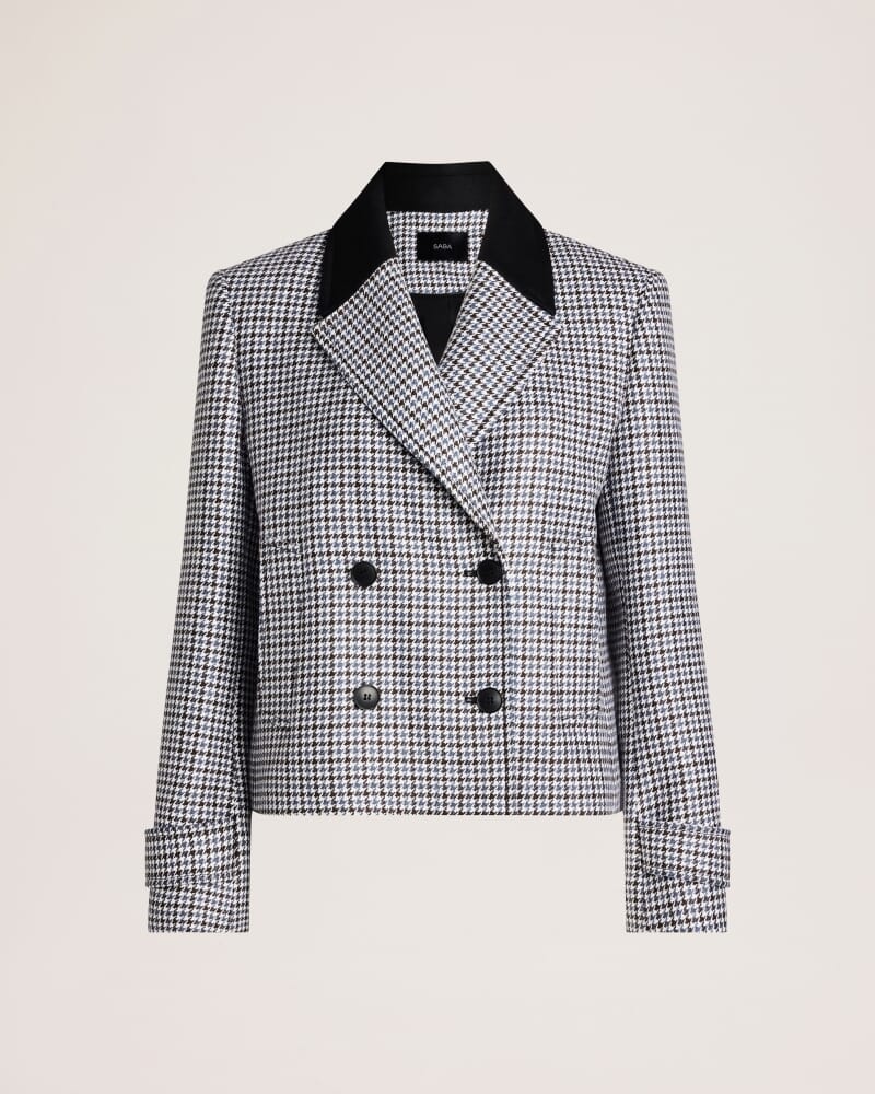 Prudence Wool Check Peacoat in MULTI