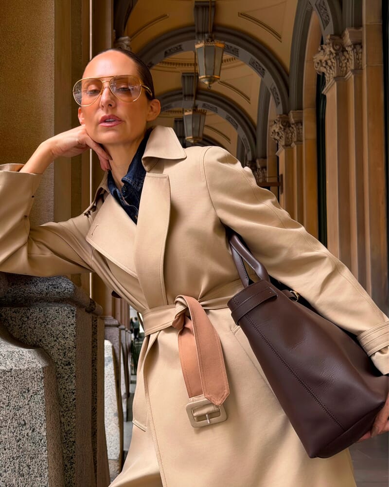 Aura Classic Trench Coat in FAWN