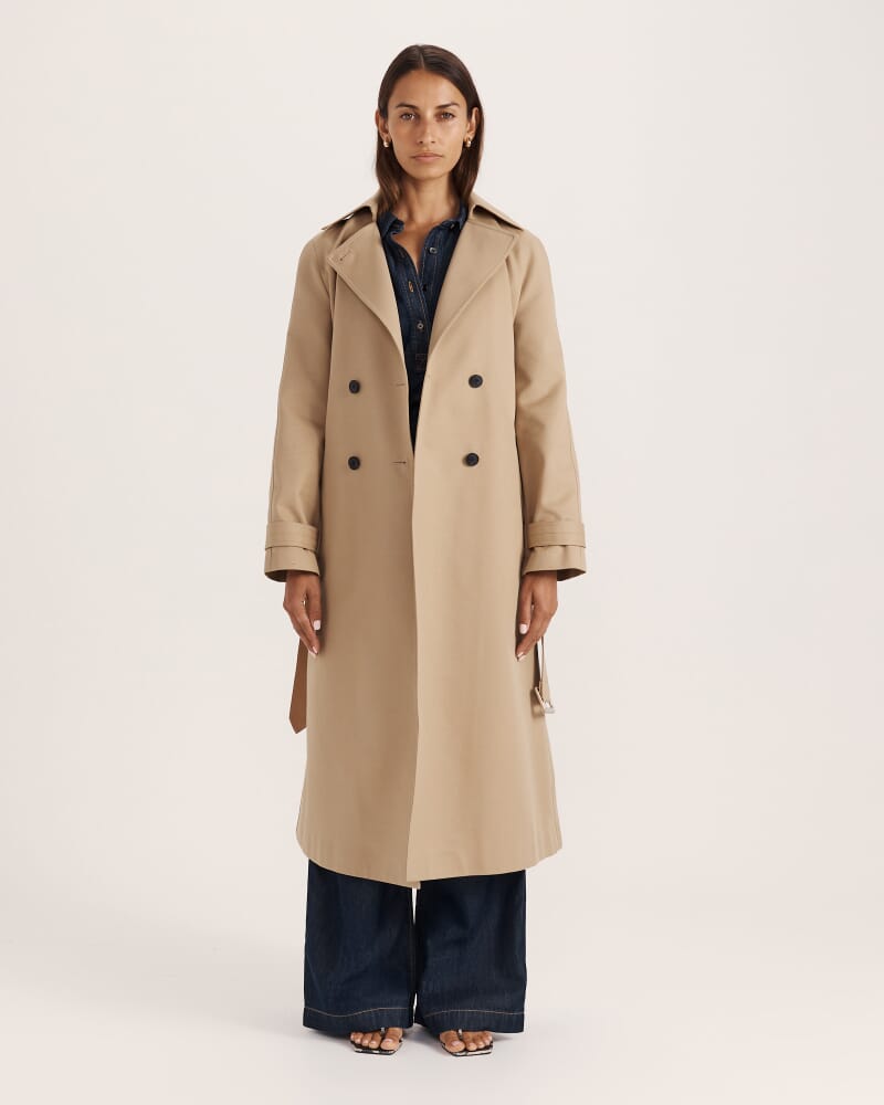 Aura Classic Trench Coat in FAWN