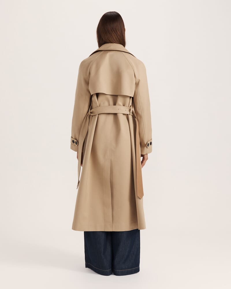 Aura Classic Trench Coat in FAWN