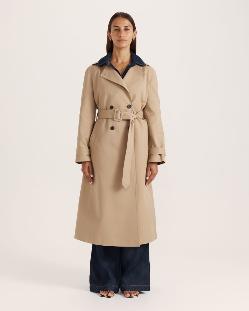 Aura Classic Trench Coat in FAWN