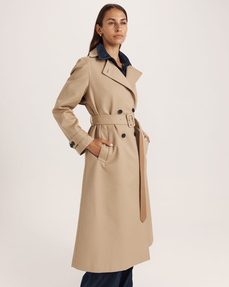 Aura Classic Trench Coat in FAWN