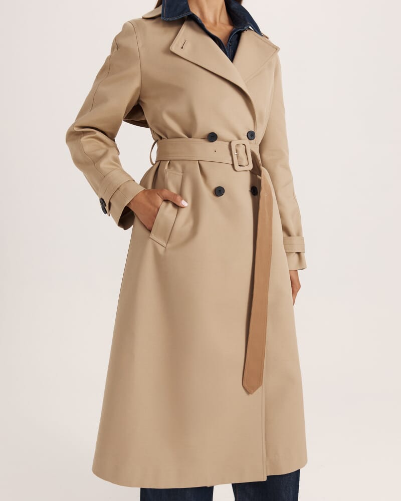 Aura Classic Trench Coat in FAWN