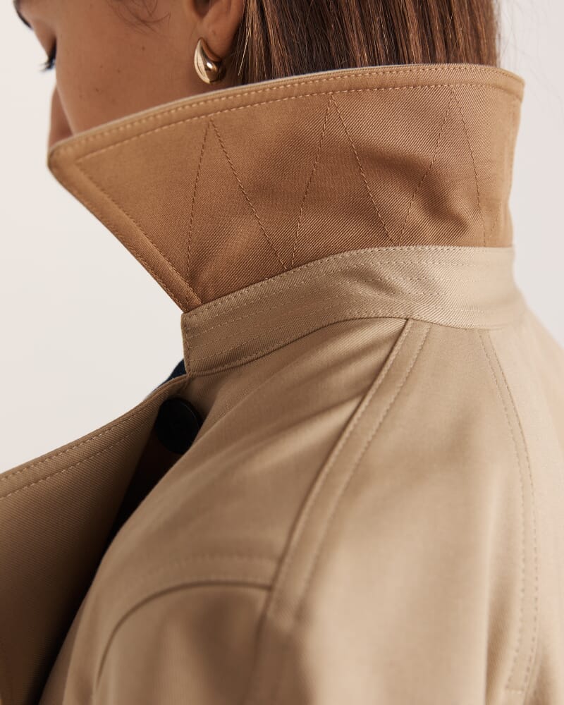 Aura Classic Trench Coat in FAWN