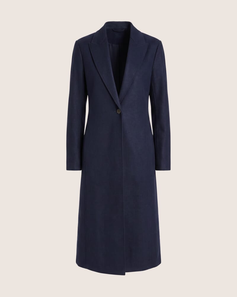 Karla Wool Long Coat in MIDNIGHT