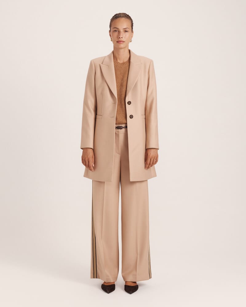 Prudence Wool Car Coat in BISCUIT