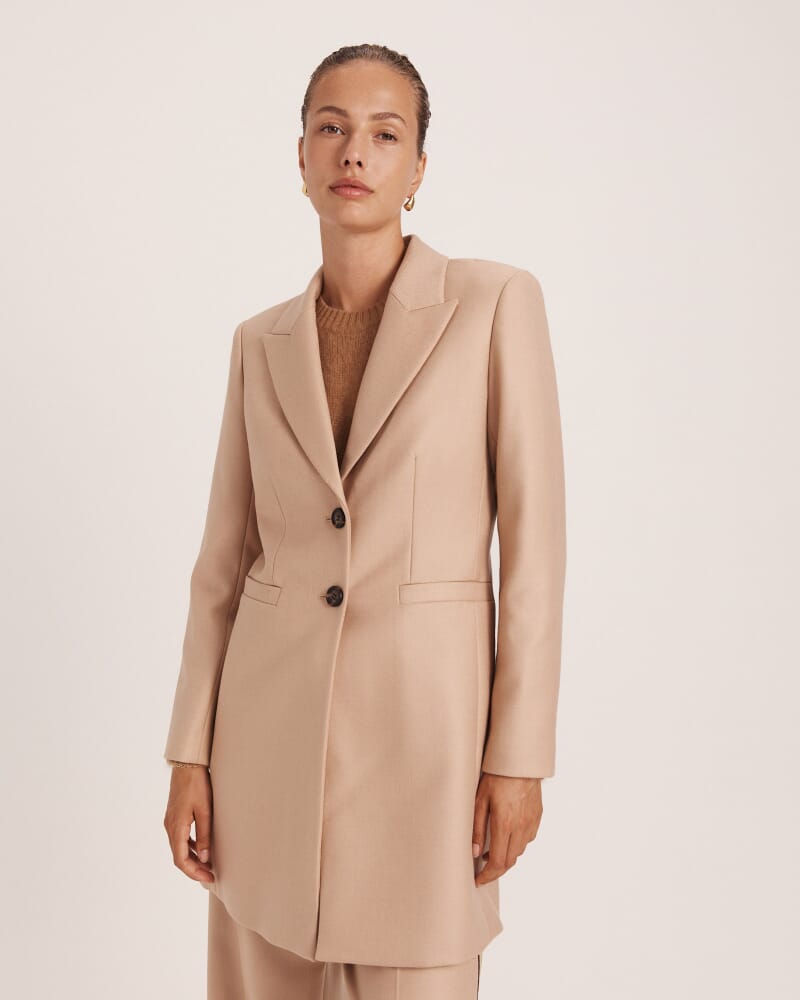 Prudence Wool Car Coat in BISCUIT