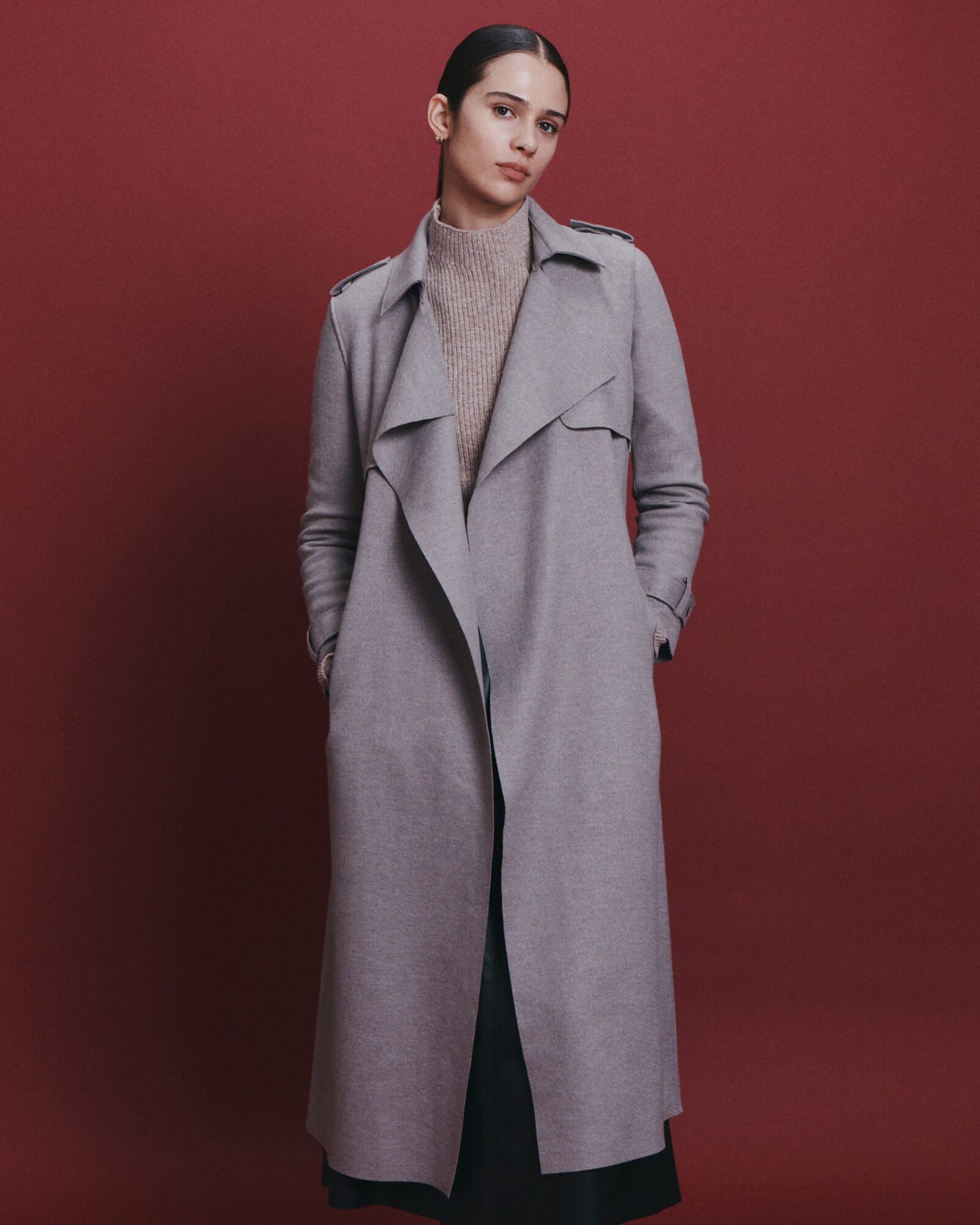 Karla Wool Longline Trench Coat