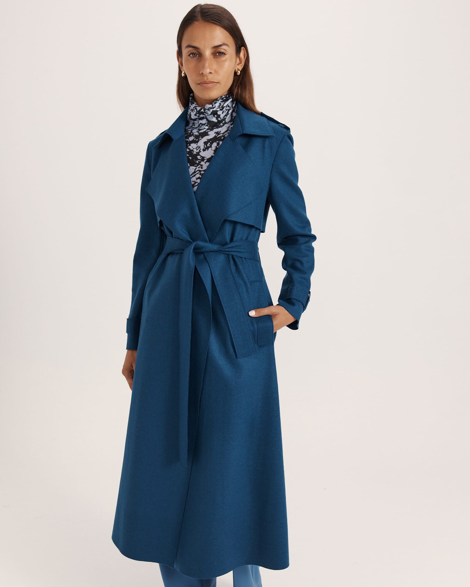 Karla Wool Longline Trench Coat