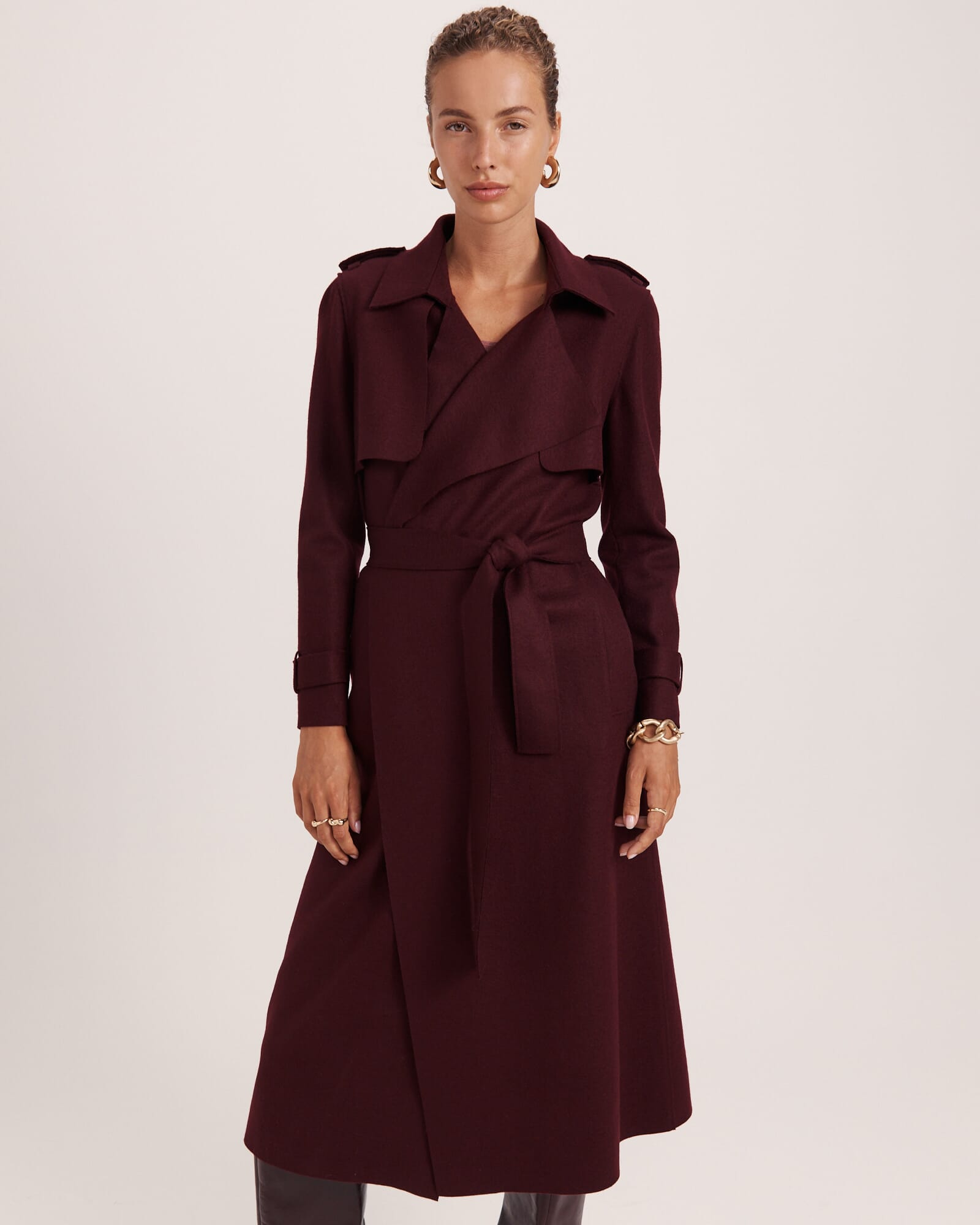 Karla Wool Longline Trench Coat