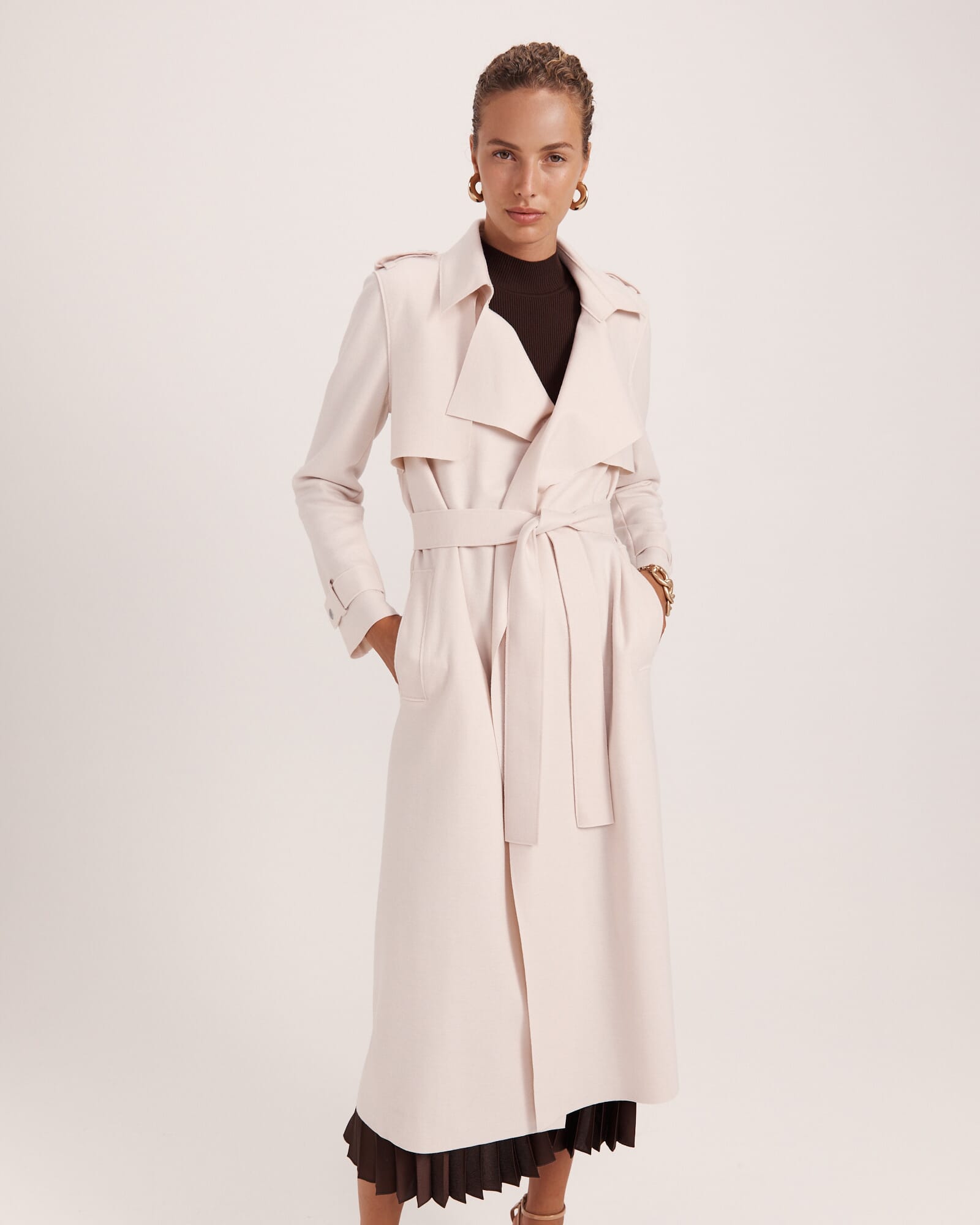 Karla Wool Longline Trench Coat