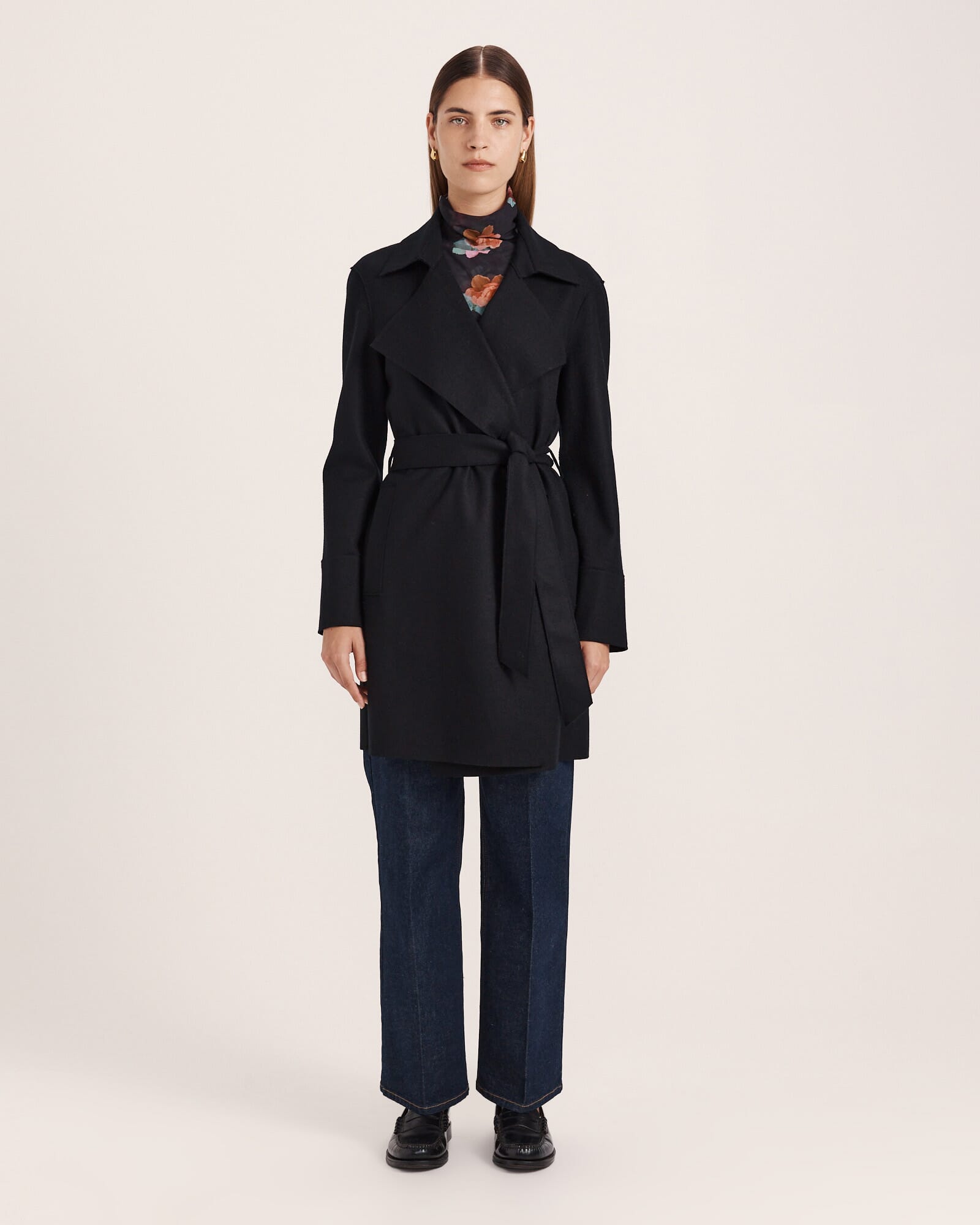 Andmary Ange wool short coat ウールコート ブラック ANDMARY】Ange