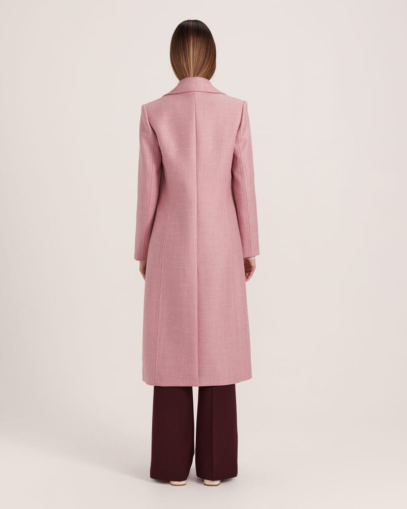 Prudence Wool Long Coat in BLUSH MELANGE