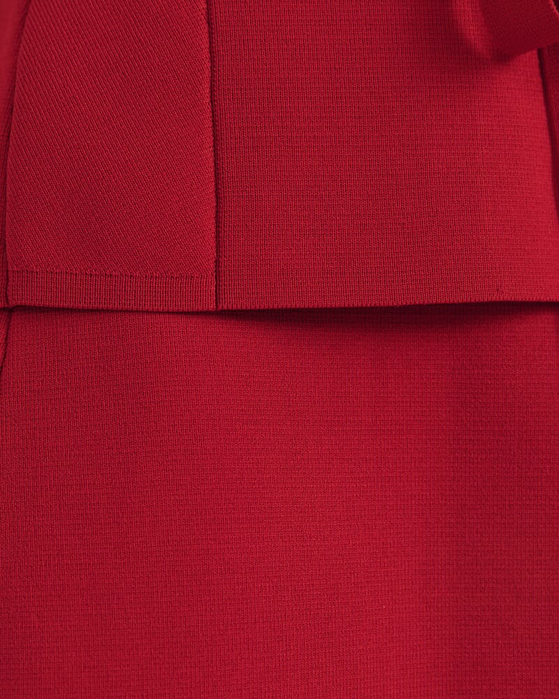 Mia Milano Belted Top in RUBY