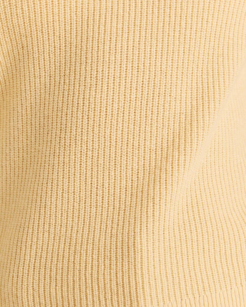 Nora Wool Cashmere Crew Knit in DAFFODIL