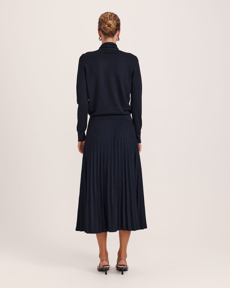 Mariya Long Sleeve Sparkling Knit in MIDNIGHT