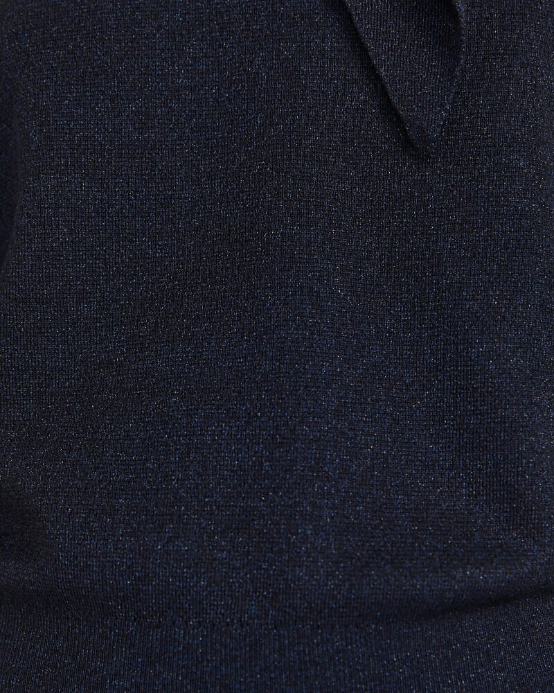 Mariya Long Sleeve Sparkling Knit in MIDNIGHT