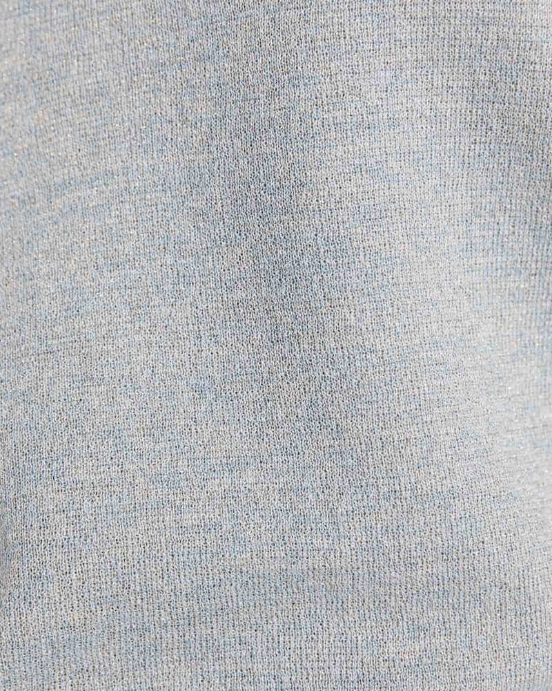 Mariya Long Sleeve Sparkling Knit in TOPAZ