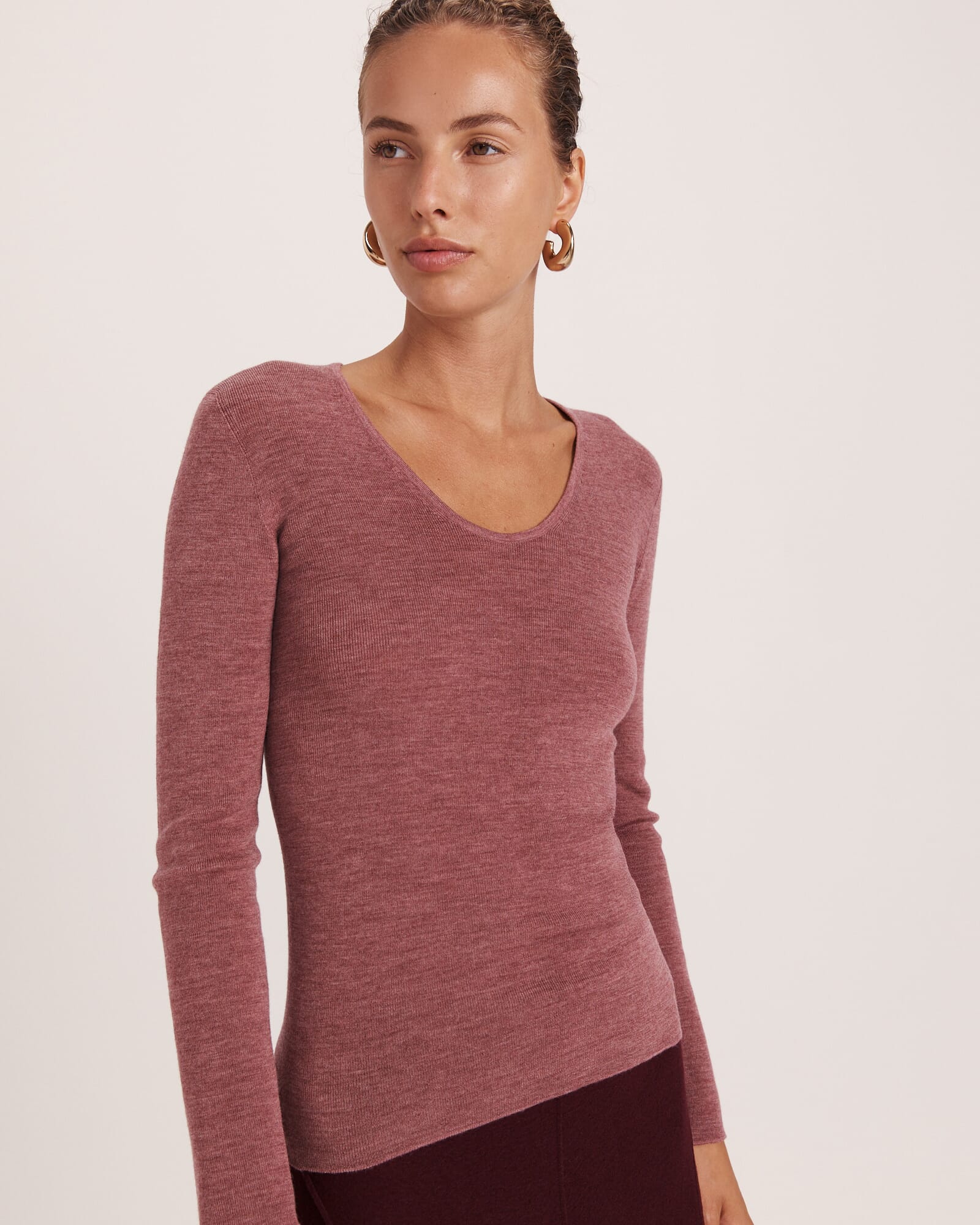 Janet Merino Wool Scoop Neck Knit