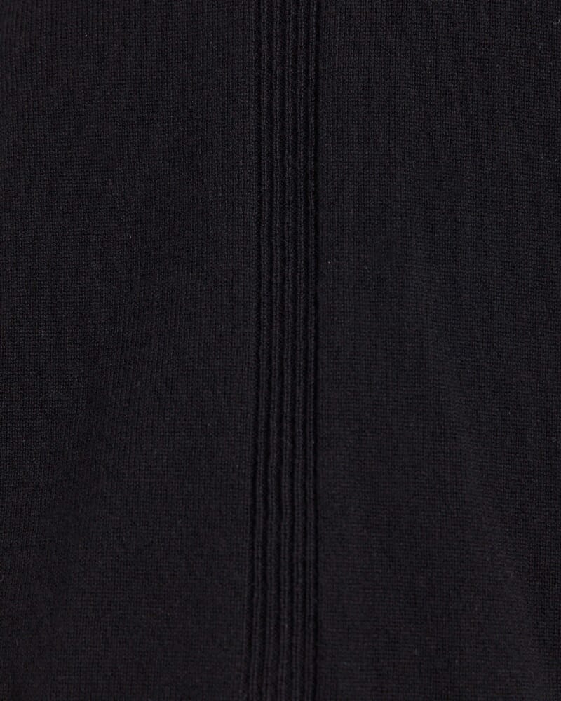 Claudia Wool Roll Neck Knit in BLACK