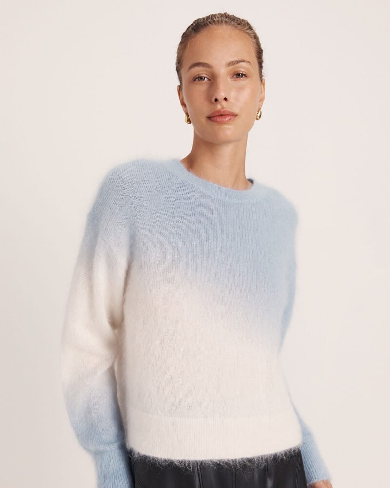 Minnie Mohair Dip Dye Sweater in BABY BLUE