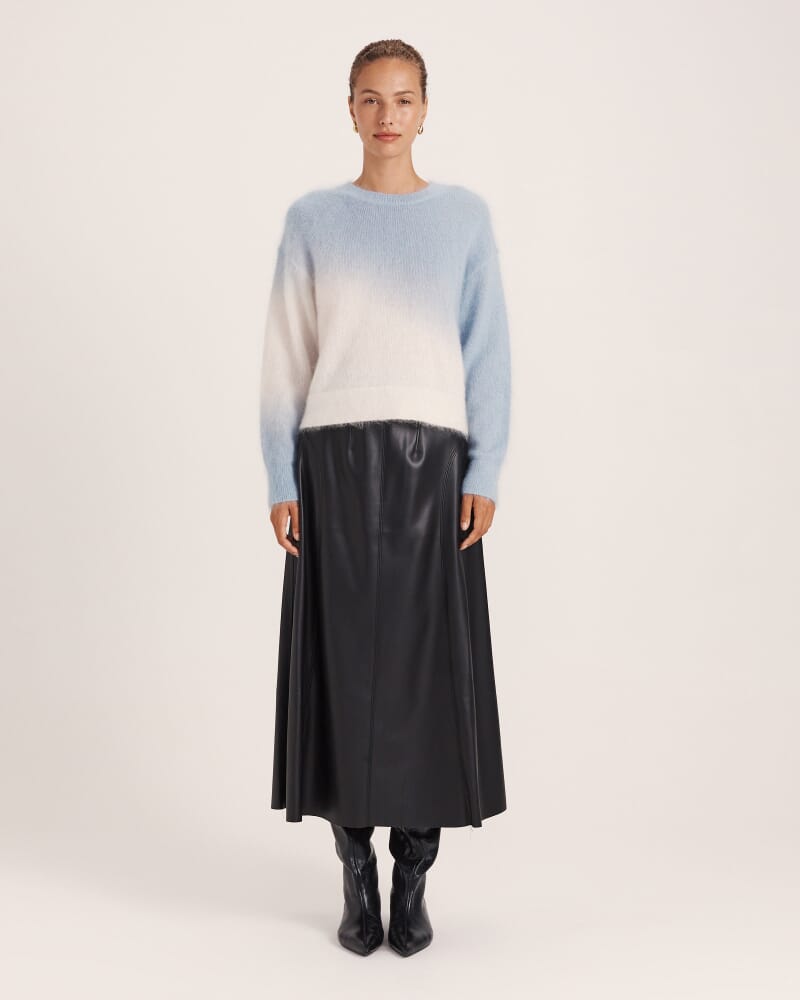 Minnie Mohair Dip Dye Sweater in BABY BLUE
