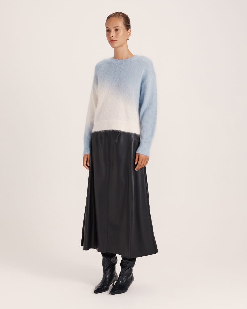 Minnie Mohair Dip Dye Sweater in BABY BLUE