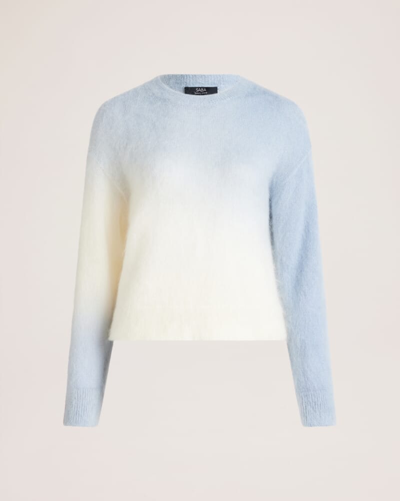 Minnie Mohair Dip Dye Sweater in BABY BLUE