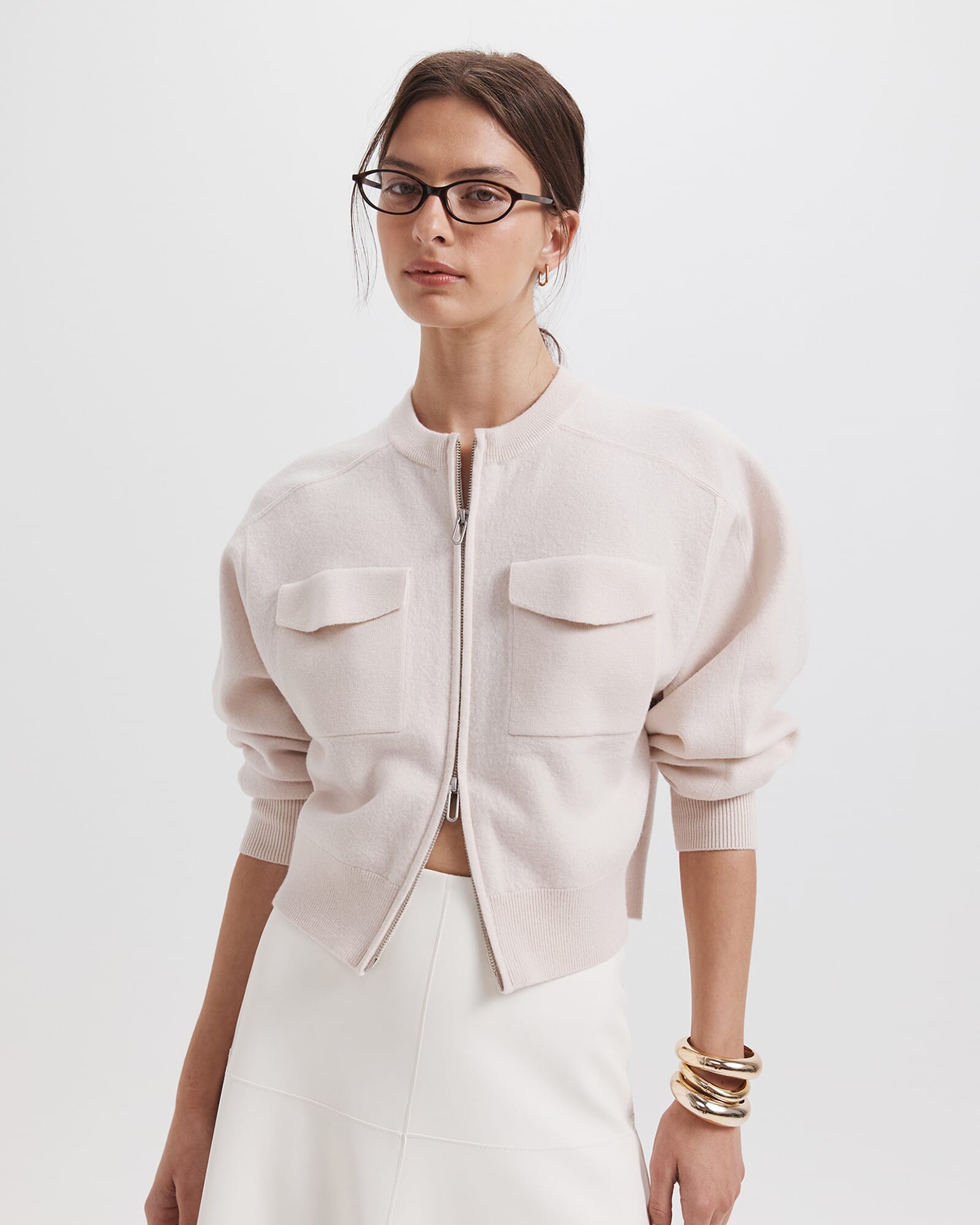 Amaya Boiled Wool Bomber