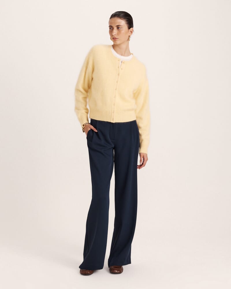 Wynter Wool Cashmere Cardigan in SUNSHINE