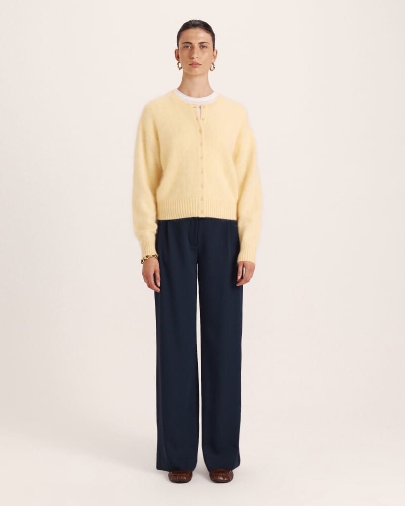 Wynter Wool Cashmere Cardigan in SUNSHINE