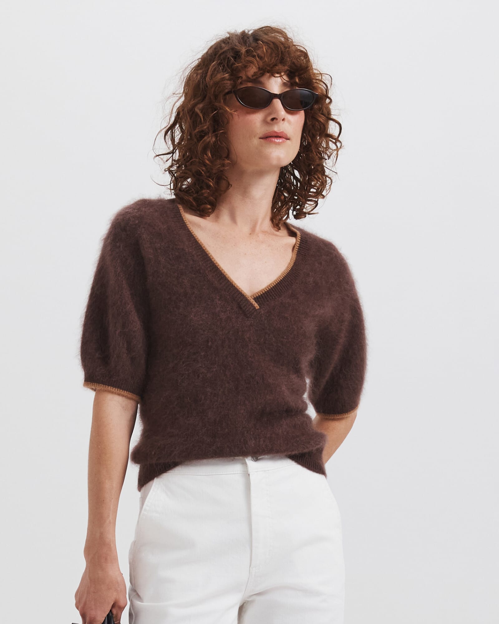 Wynter Wool Cashmere V Neck Knit
