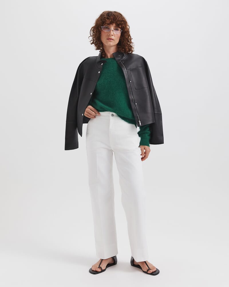 Wynter Wool Cashmere Sweater in EMERALD