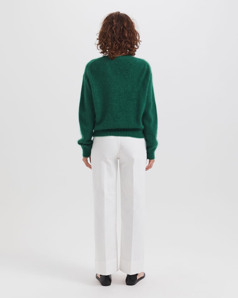 Wynter Wool Cashmere Sweater in EMERALD