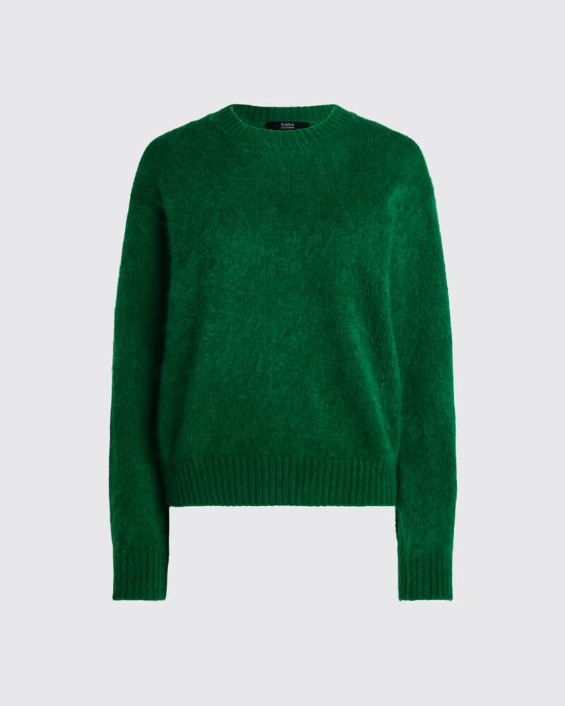 Wynter Wool Cashmere Sweater in EMERALD