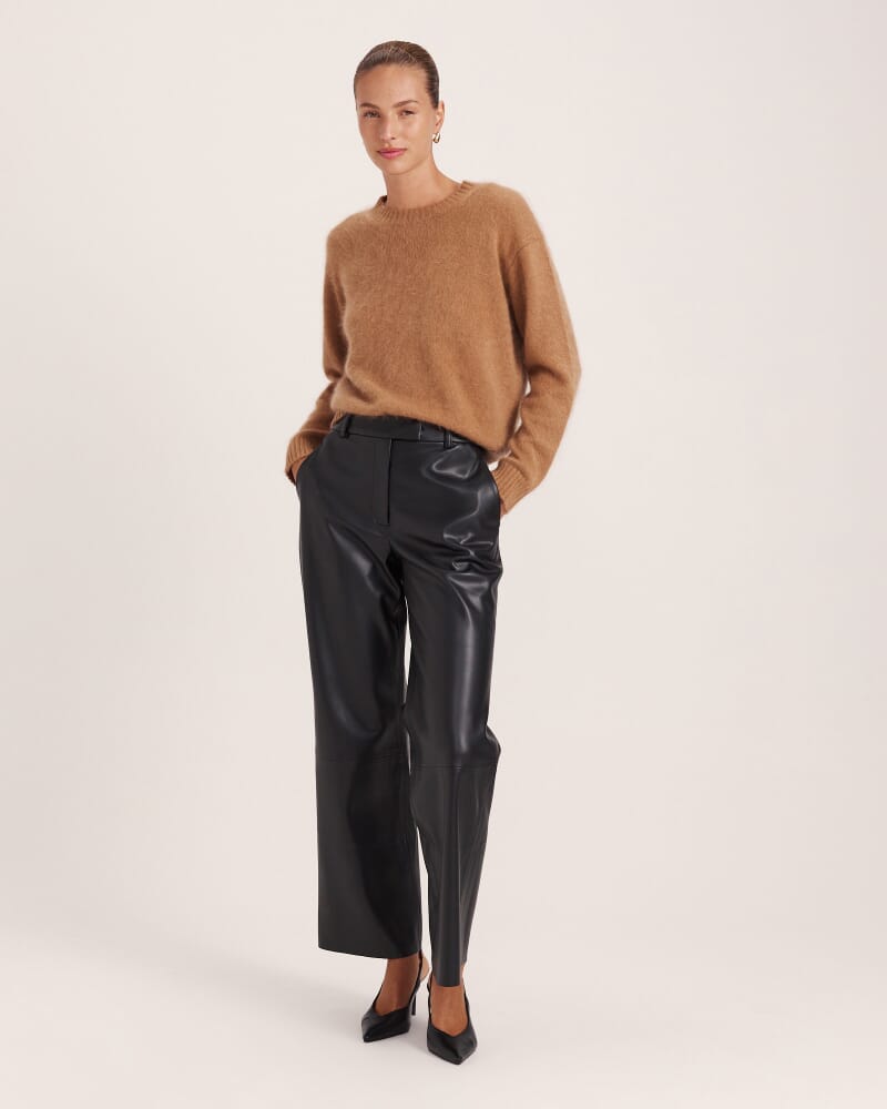 Wynter Wool Cashmere Sweater in WALNUT