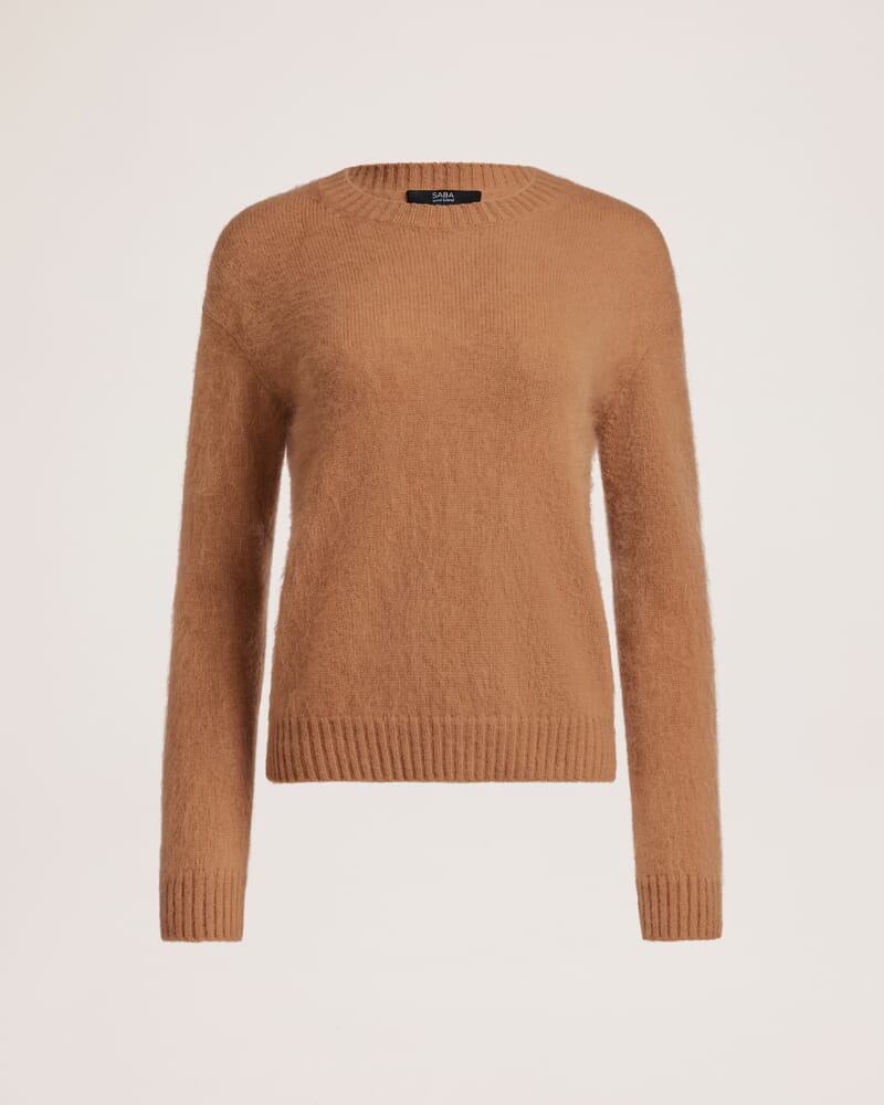 Wynter Wool Cashmere Sweater in WALNUT