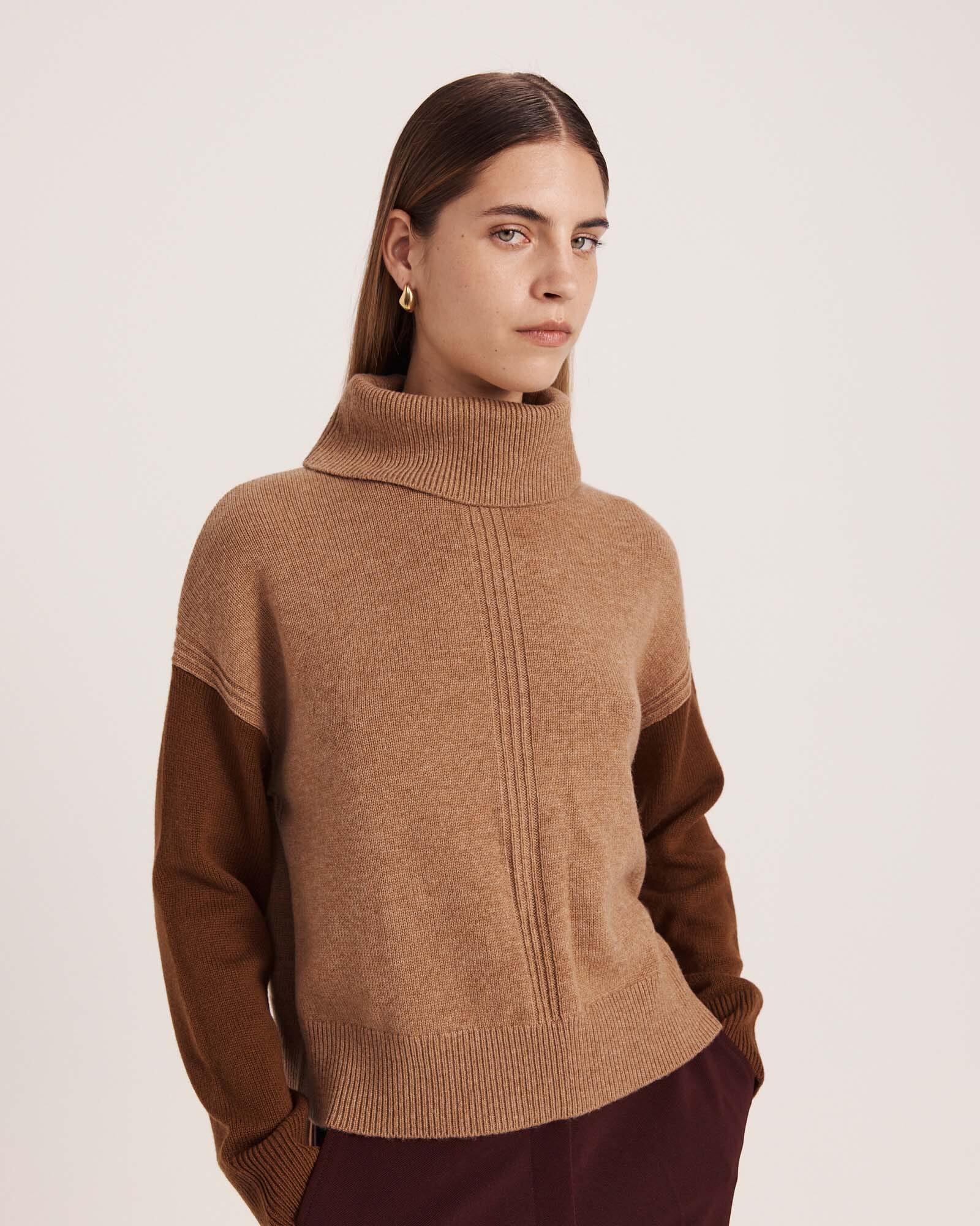 Claudia Wool Colour Block Knit