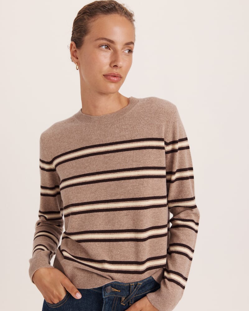 Nora Wool Cashmere Stripe Knit in MULTI