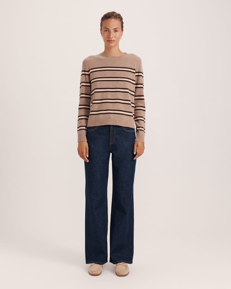Nora Wool Cashmere Stripe Knit in MULTI