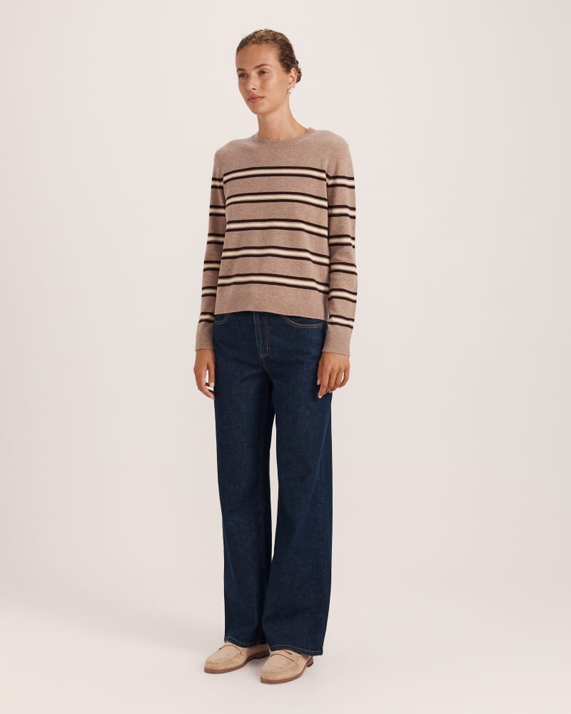 Nora Wool Cashmere Stripe Knit in MULTI