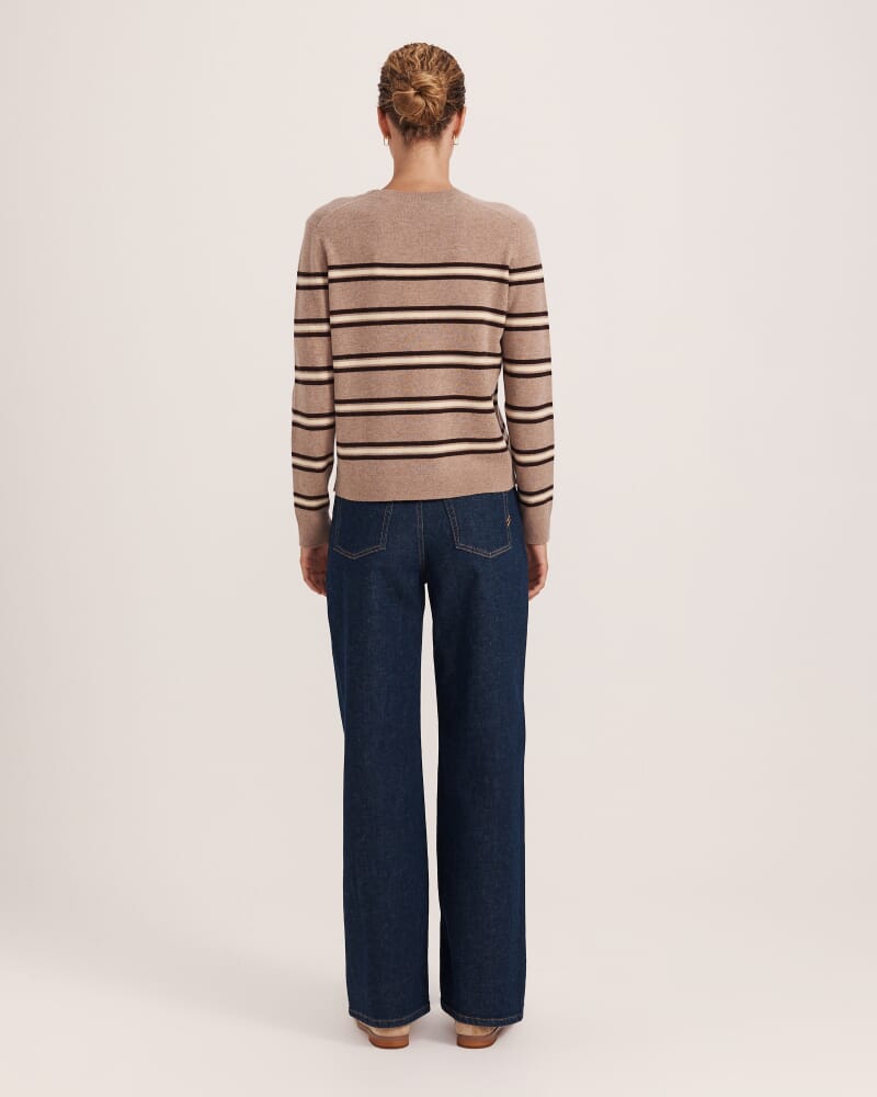 Nora Wool Cashmere Stripe Knit in MULTI