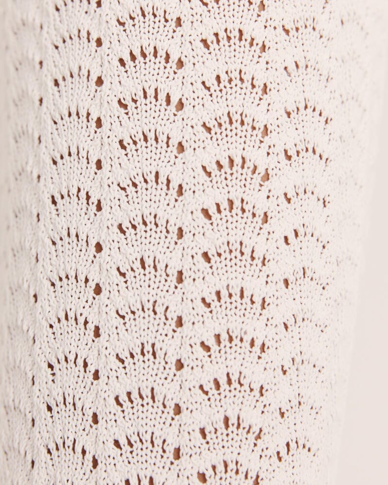 Prue Cotton Crochet Shirt in MILK