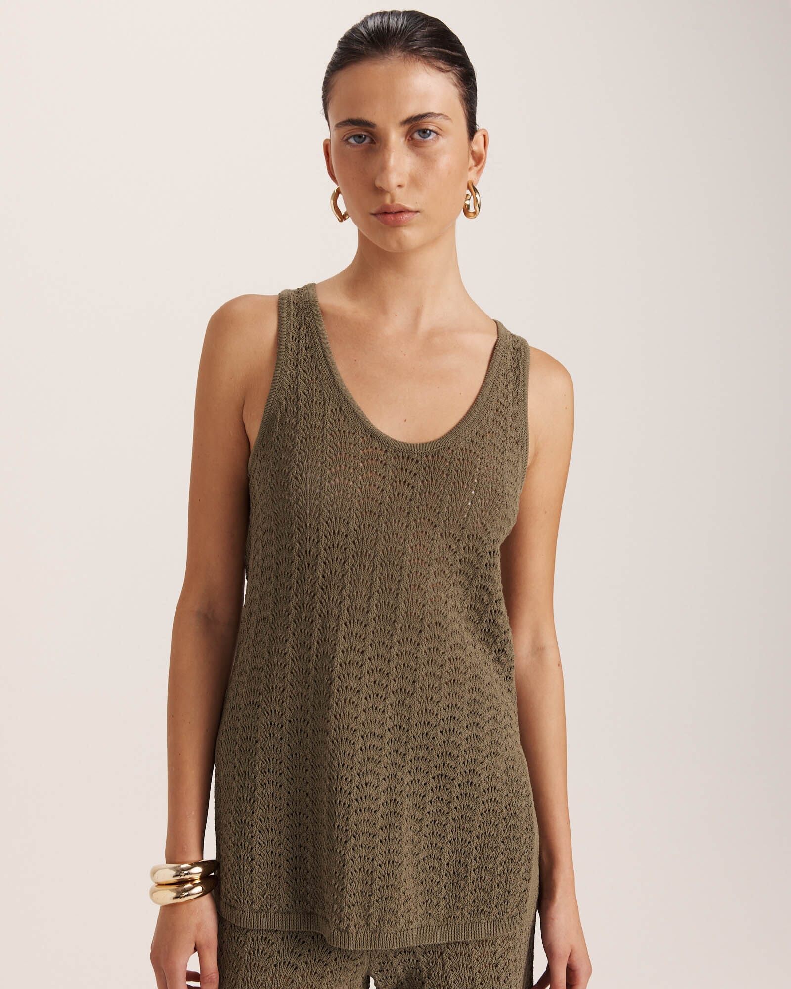 Prue Cotton Crochet Tank