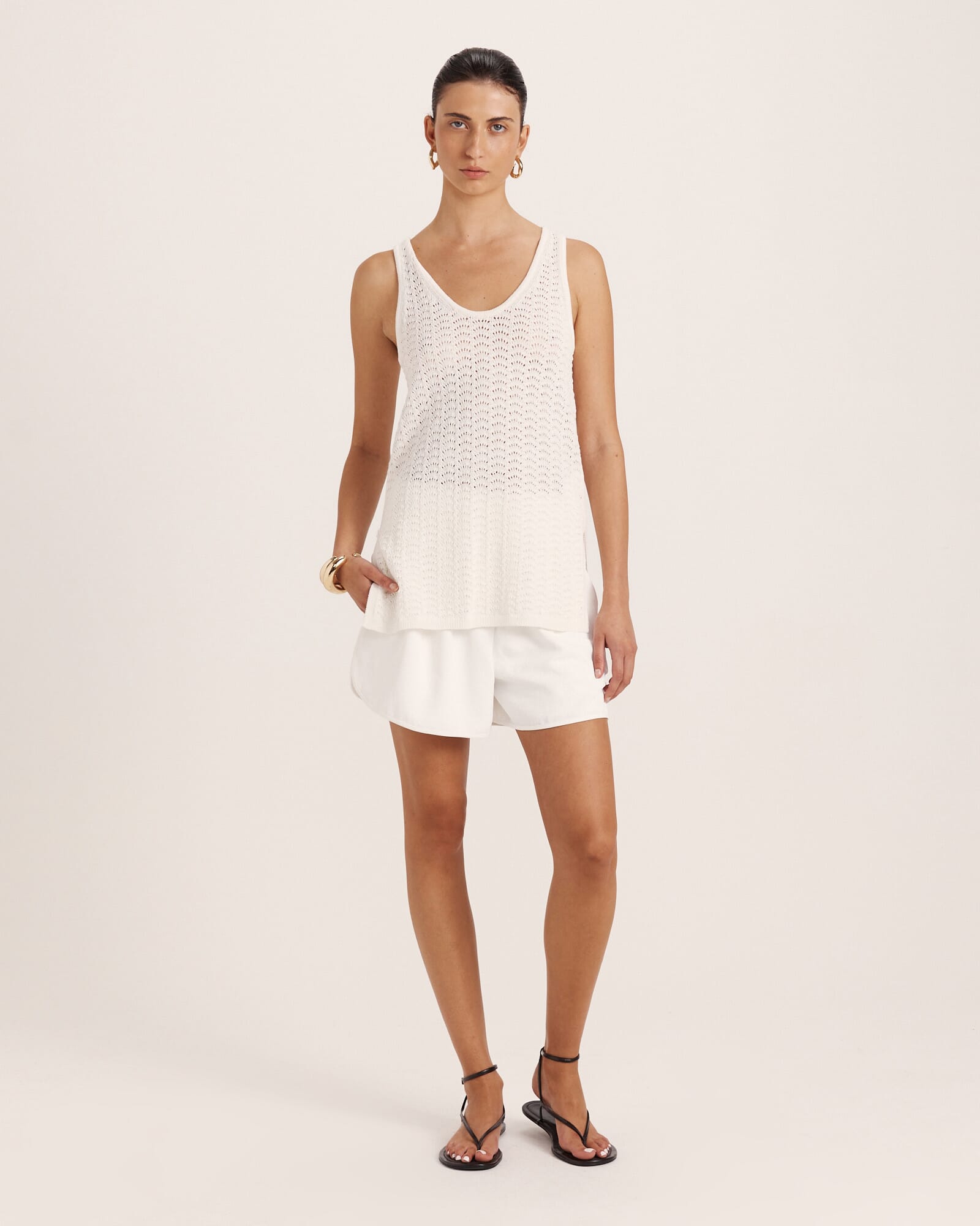 Prue Cotton Crochet Tank
