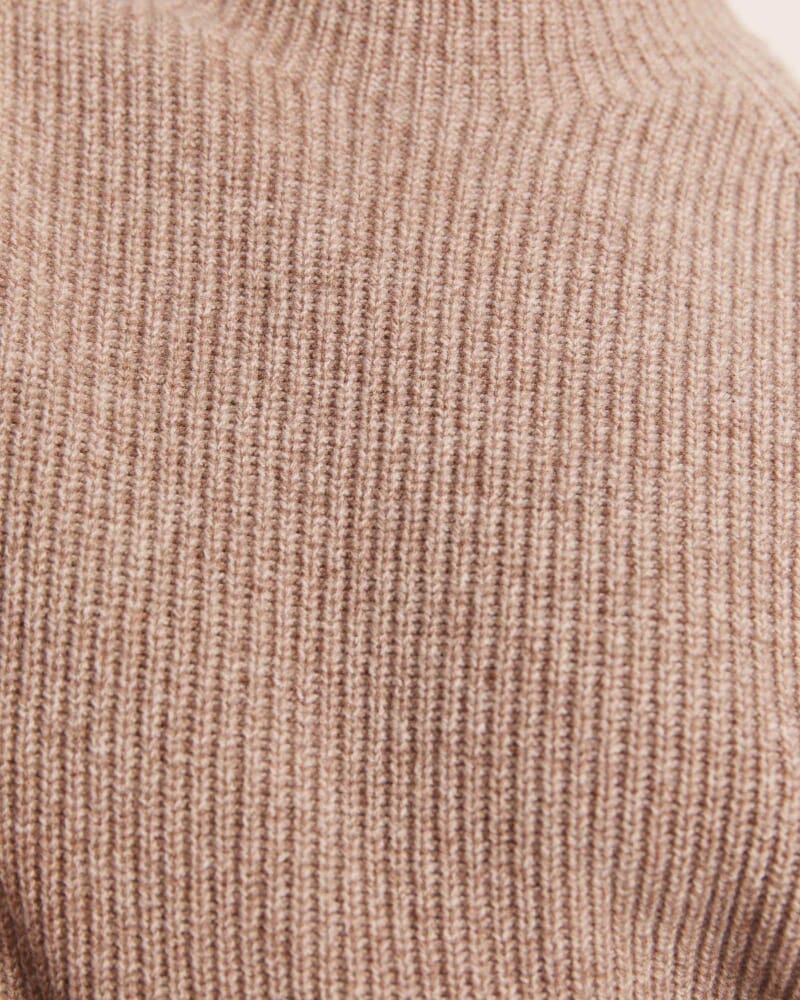 Nora Wool Cashmere Batwing Knit in OATMEAL MELANGE