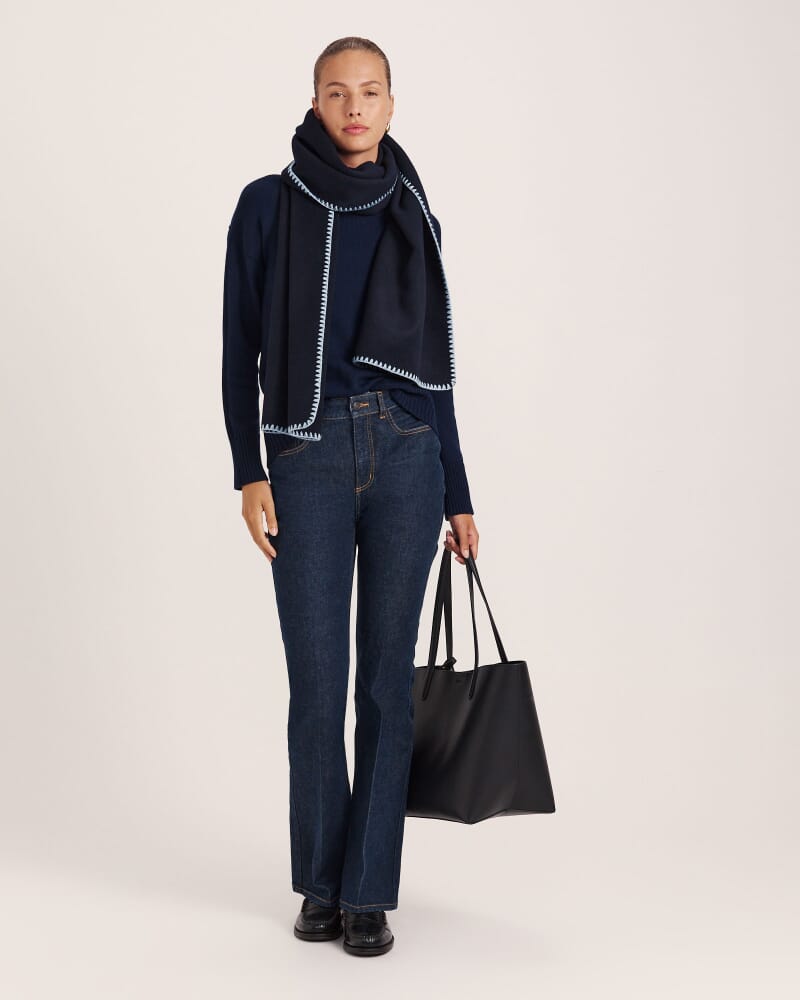 Nyree Wool Cashmere Sweater in MIDNIGHT
