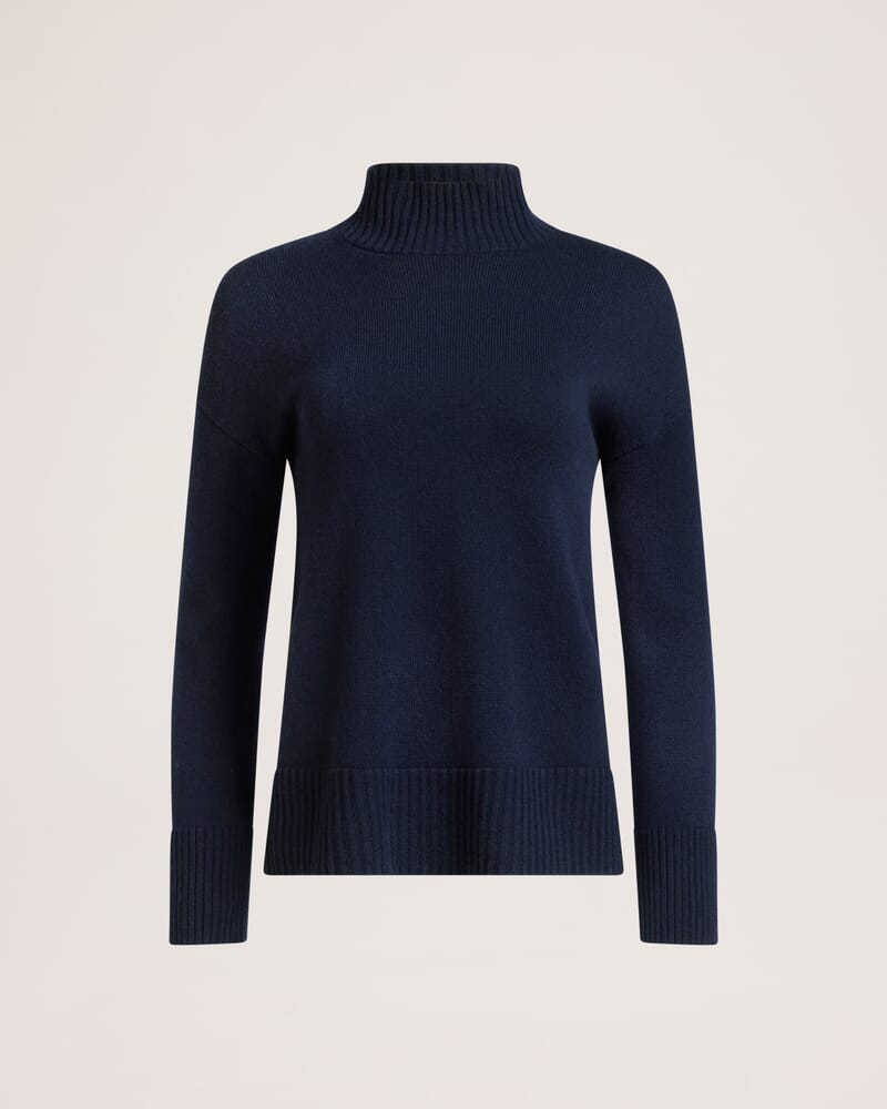Nyree Wool Cashmere Sweater in MIDNIGHT