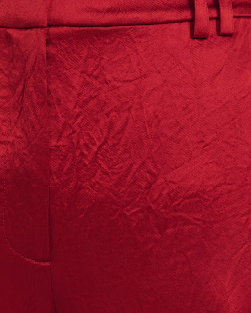 Ivana Wide Leg Crinkle Pant in RUBY