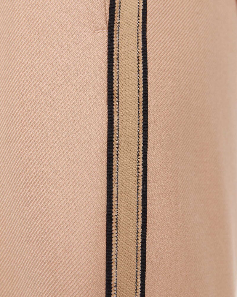 Prudence Wool Wide Leg Pant in BISCUIT